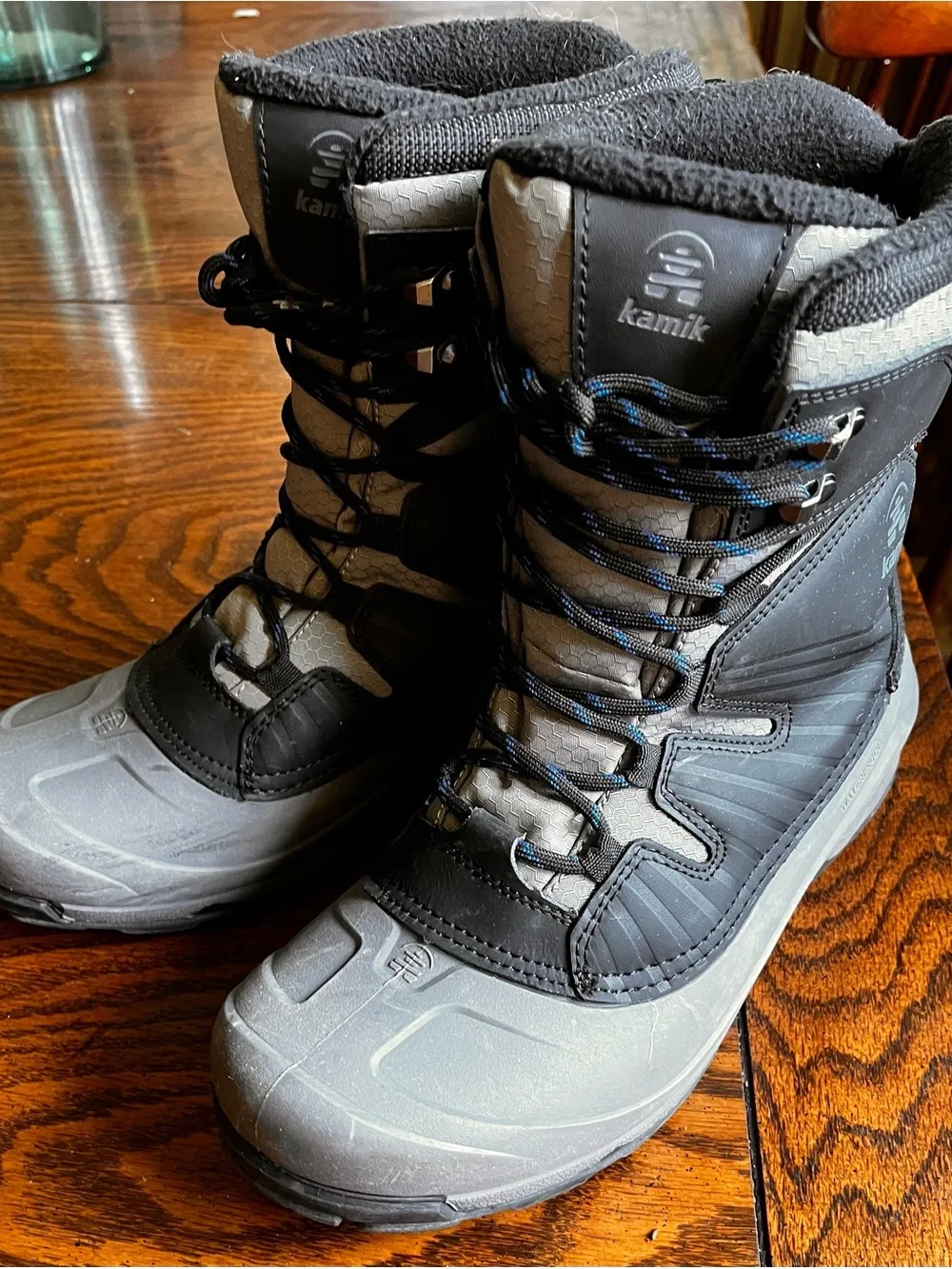 Kamik Black and Gray Men's Insulated Winter Boots